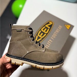 Keen Men's Brown Lace-Up Work Boots